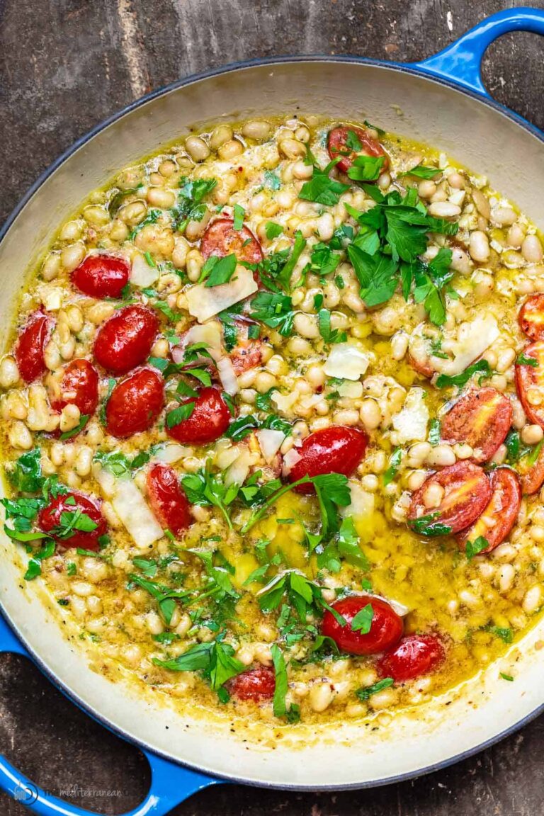 garlic parmesan white beans