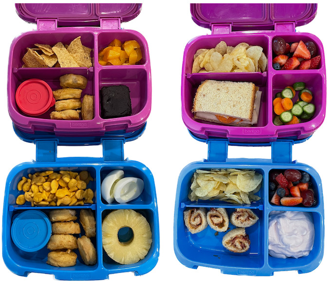 Cold Lunch Ideas For Kids 5 lunchbox ideas for kids - chicken nuggets and peanut butter and jelly rollups