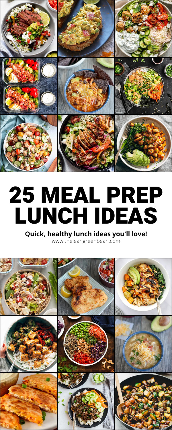 Healthy Meal Prep Lunch Ideas 49 These healthy meal prep lunch ideas are perfect for lunch at work or home. Make them ahead of time and enjoy all week long.