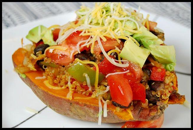 A easy weeknight dinner! These vegetarian Mexican Loaded Sweet Potatoes come together quickly and are easy to customize! A easy weeknight dinner! These vegetarian Mexican Loaded Sweet Potatoes come together quickly and are easy to customize!