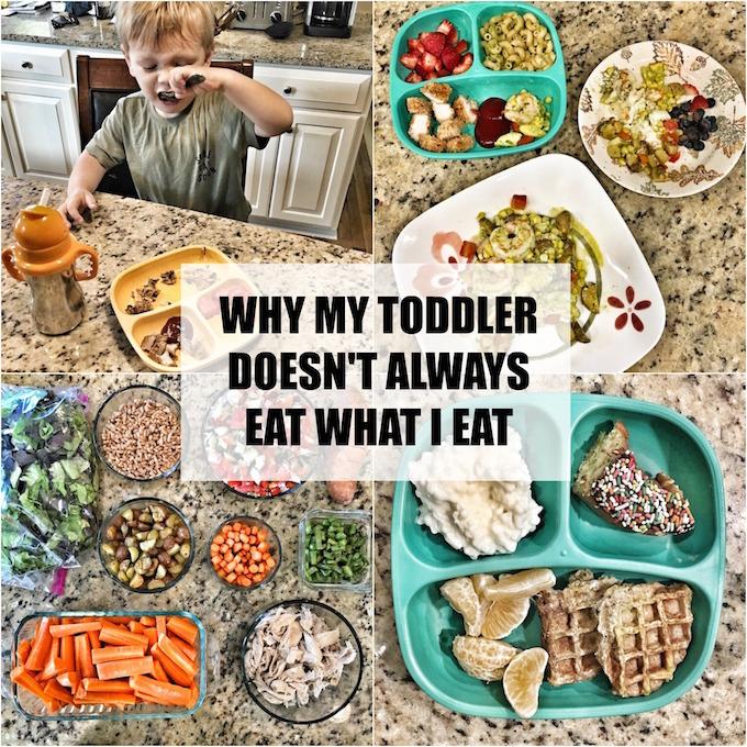 Why My Toddler Doesn't Always Eat What I Eat 1 How a Registered Dietitian approaches feeding her toddler dinner.